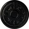 Ekena Millwork Tellson Ceiling Medallion (Fits Canopies up to 6 3/4"), Hnd-Painted Black Pearl, 30 5/8"OD x 2 1/2"P CM30TEBPS - alternate 1